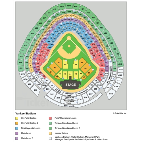 Yankee Stadium Interactive Seating Chart